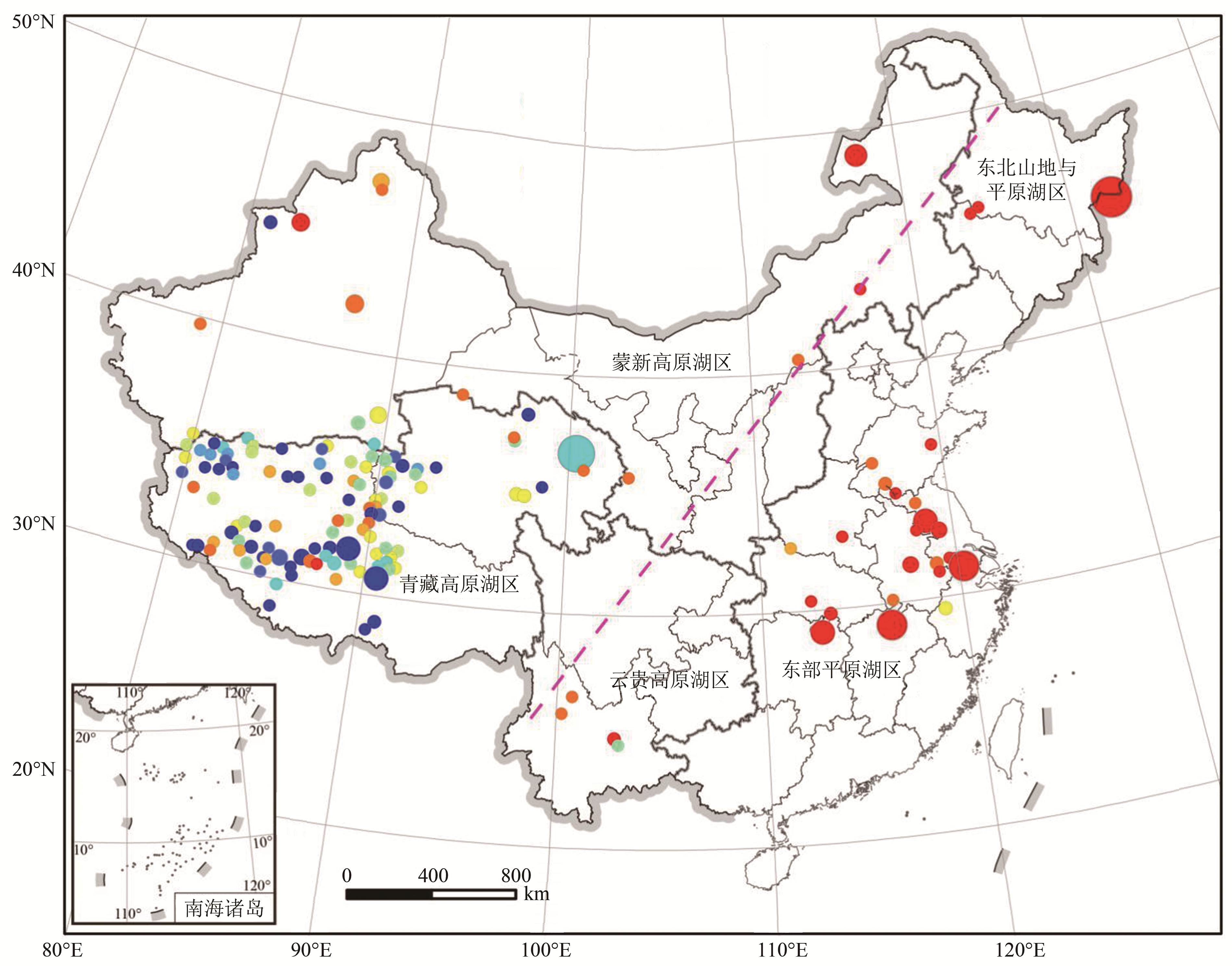 Recent research progress on long time series and large scale optical remote sensing of inland water