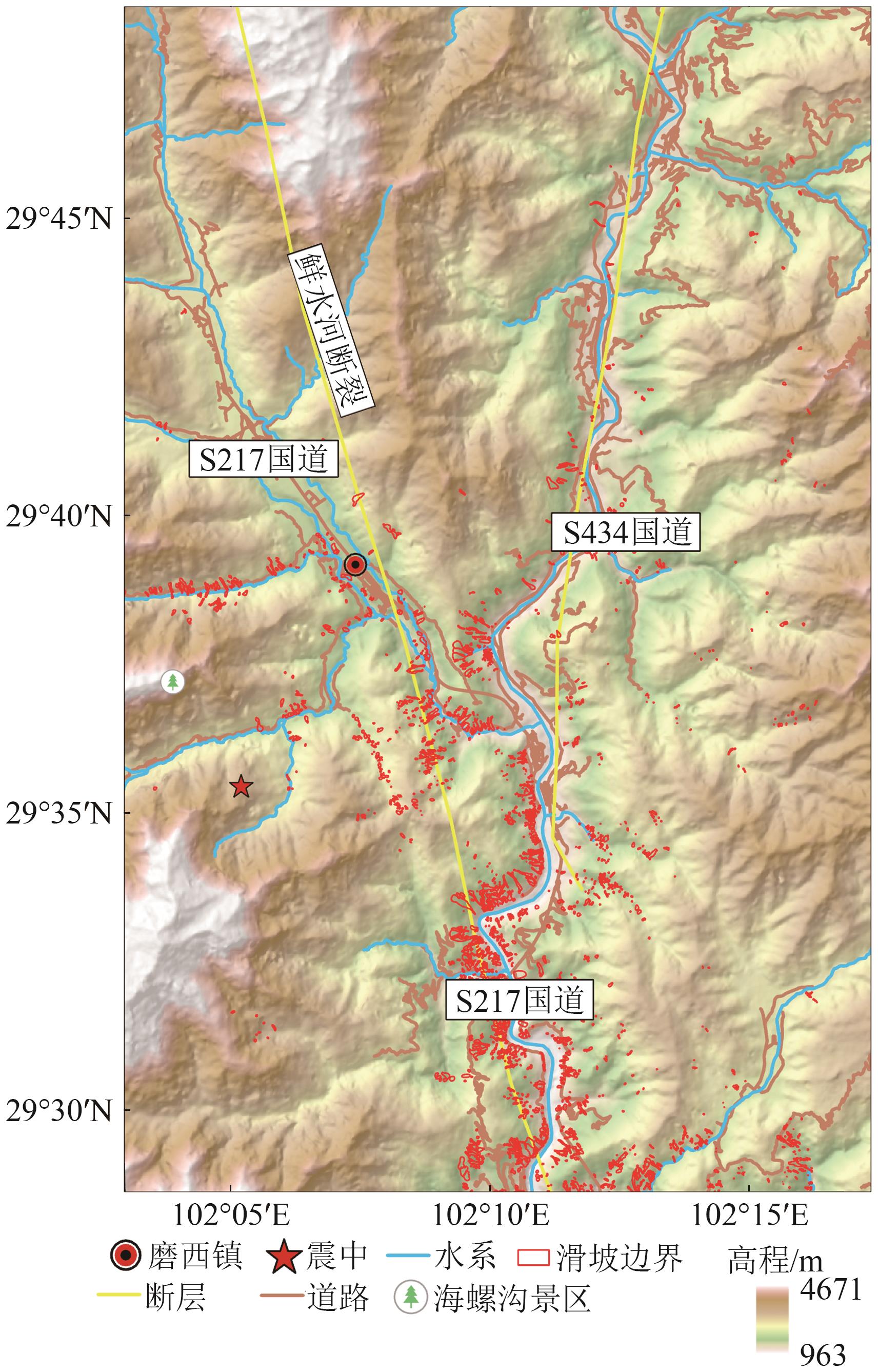 融合LT-1升降轨地表形变观测的泸定9·5地震灾后滑坡易发性评价