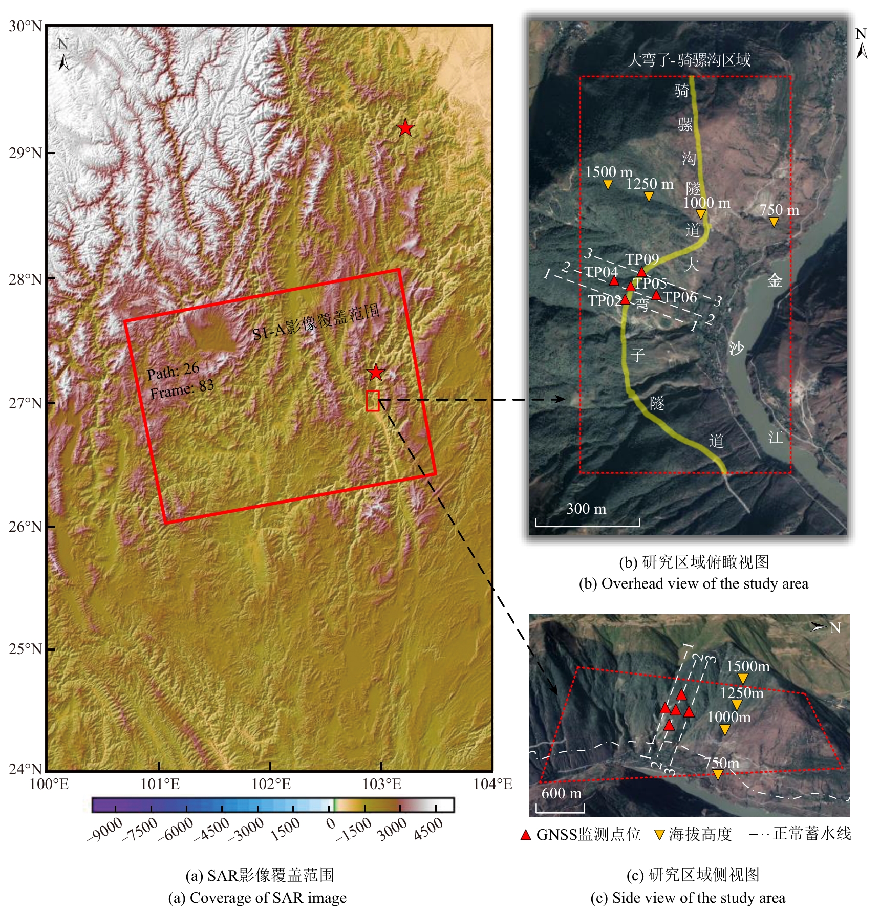 白鹤滩水电站库岸边坡InSAR形变估计及时空变形规律分析——以大弯子—骑骡沟段为例