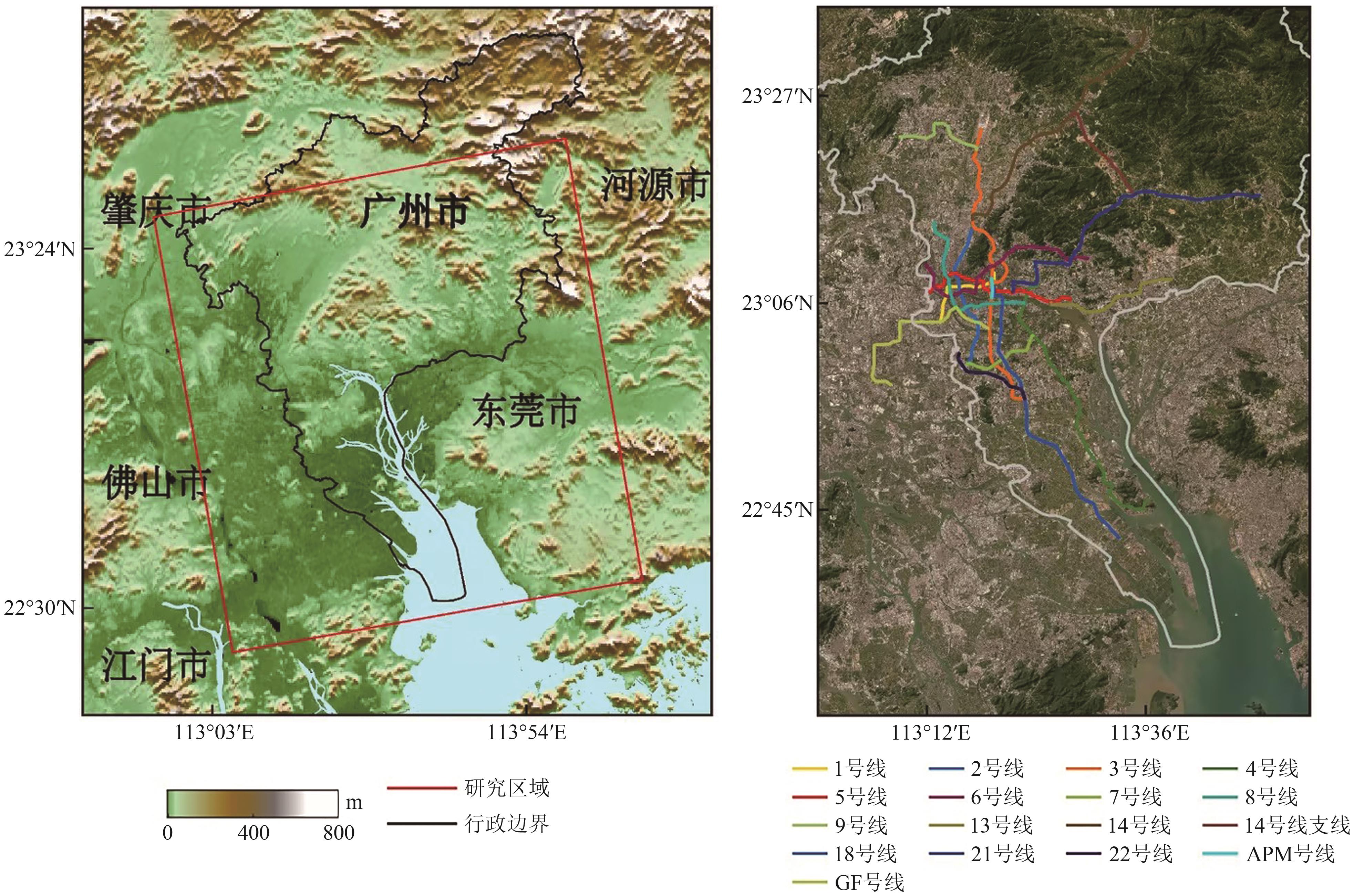 基于时序InSAR的广州市地铁沿线地表形变时空监测与归因分析