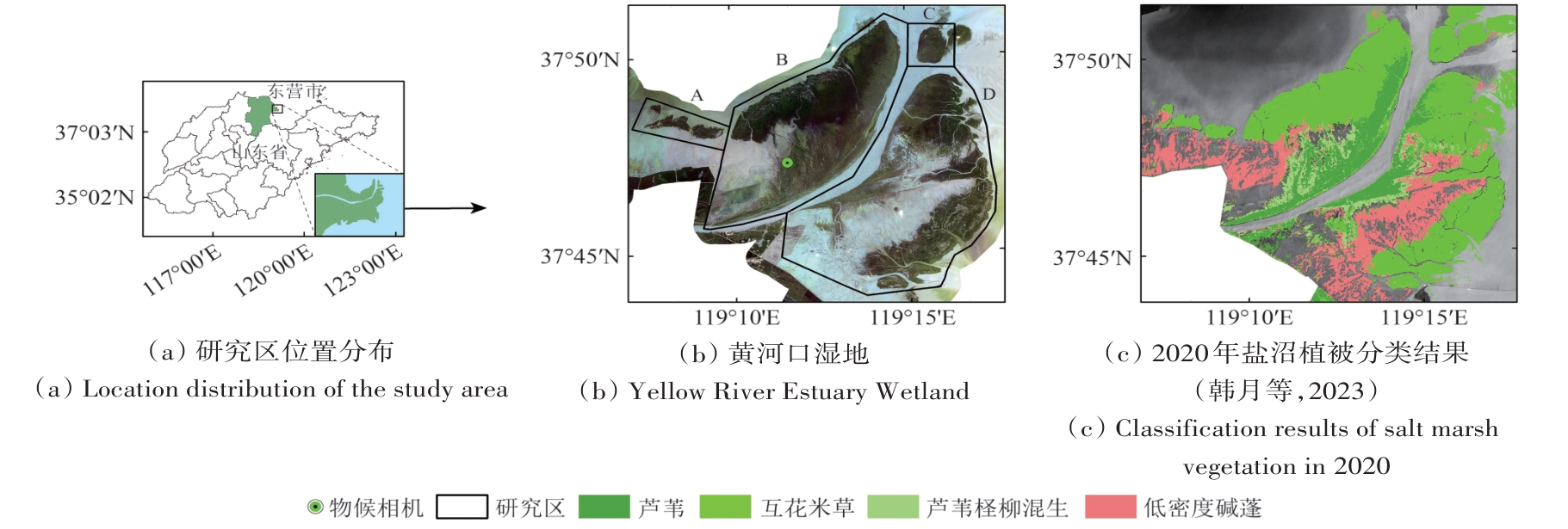 高时空分辨率遥感影像结合面向对象方法的滨海盐沼植被物候监测